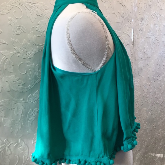 LOVERS & FRIENDS Botanic palm Green Top NWT - Picture 6 of 7